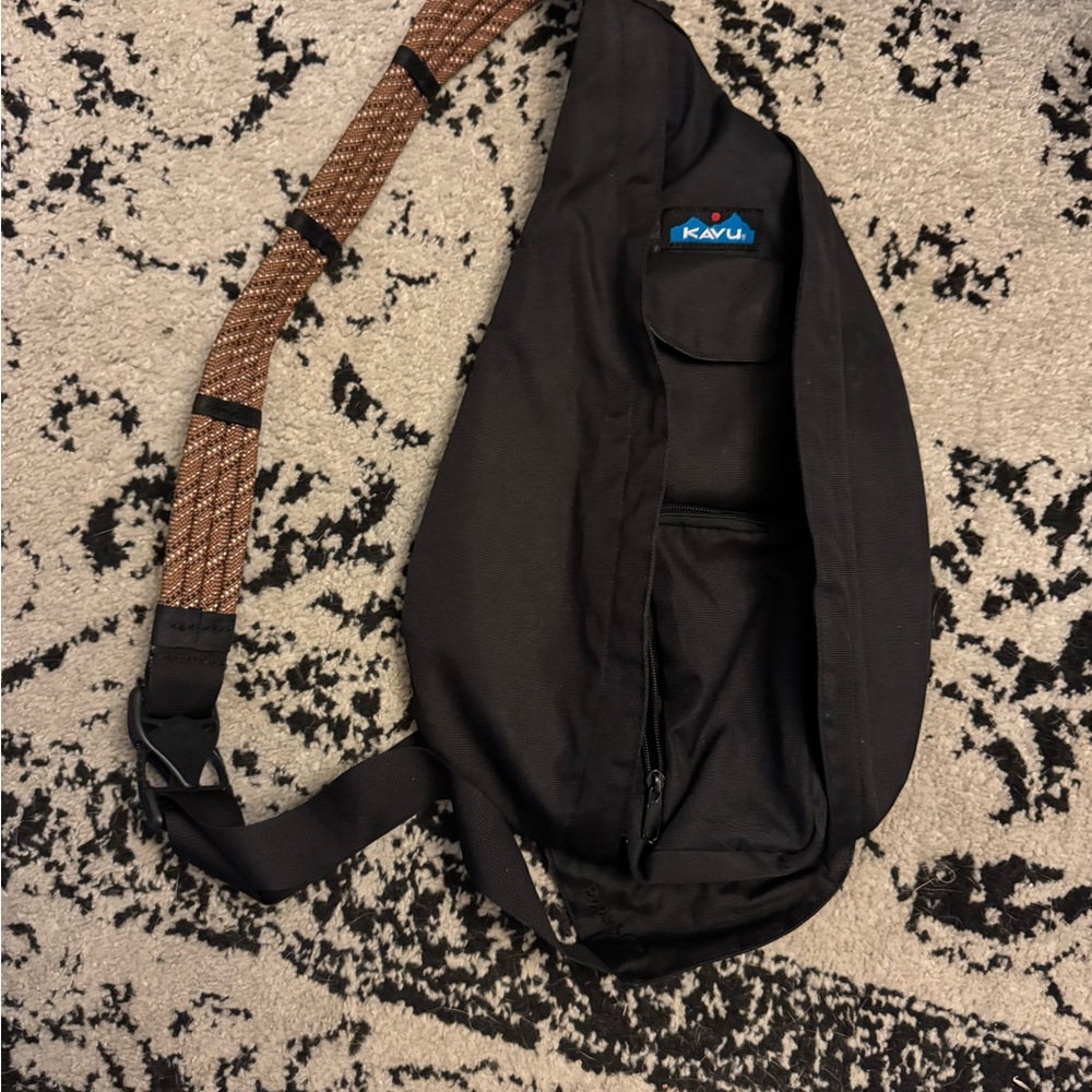 Kavu Black and Brown Belt Bag Sleek Minimalist Design
